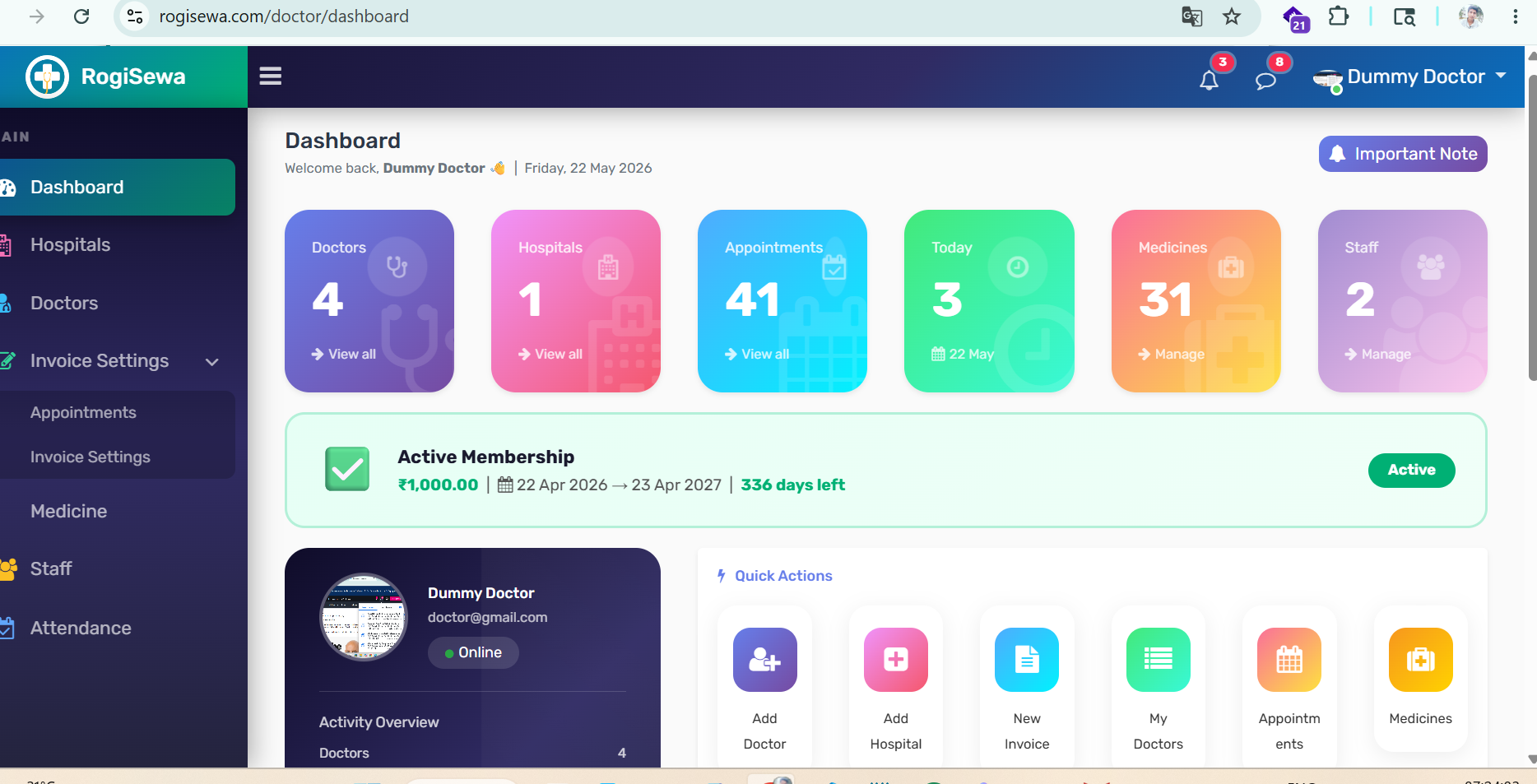 Doctor Dashboard